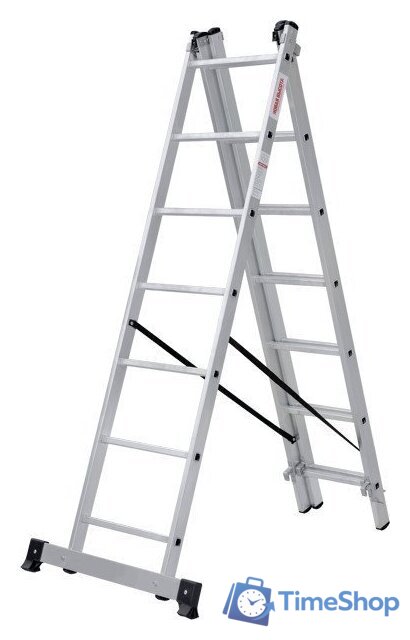 Лестница-стремянка Новая высота NV 123 алюминиевая трёхсекционная 3x8 ступеней - Изображение №9 — Интернет-магазин Time-Shop