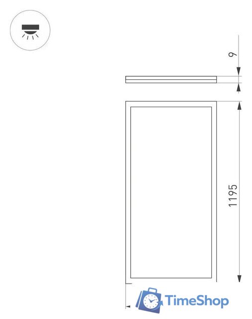 Светодиодная панель Arlight DL-INTENSO-S600x1200-60W Day4000 (WH, 120 deg, CRI90, 230V) 043580 - Изображение №2 — Интернет-магазин Time-Shop