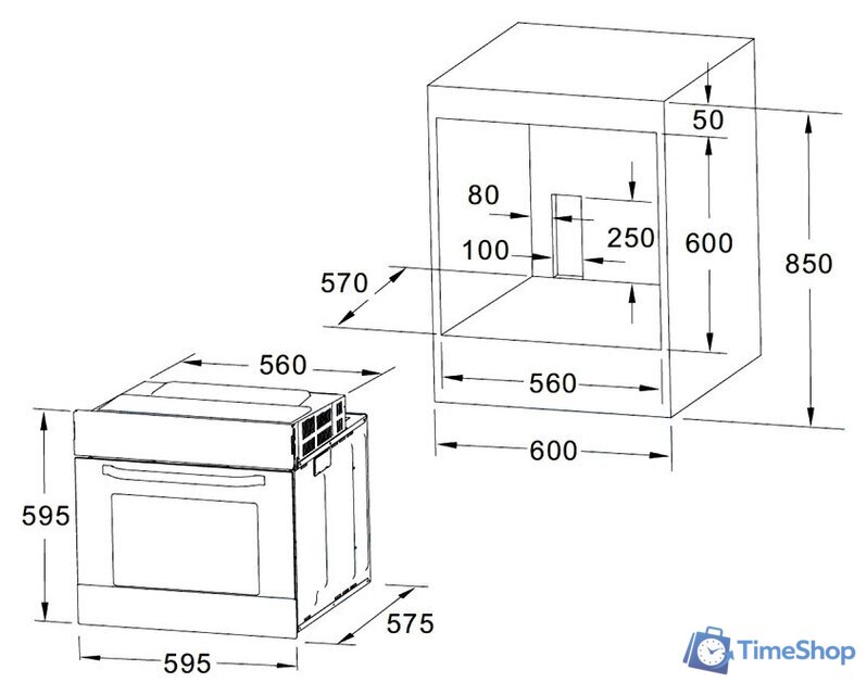 Электрический духовой шкаф Akpo PEA 7009 SED05 BL CRT - Изображение №2 — Интернет-магазин Time-Shop