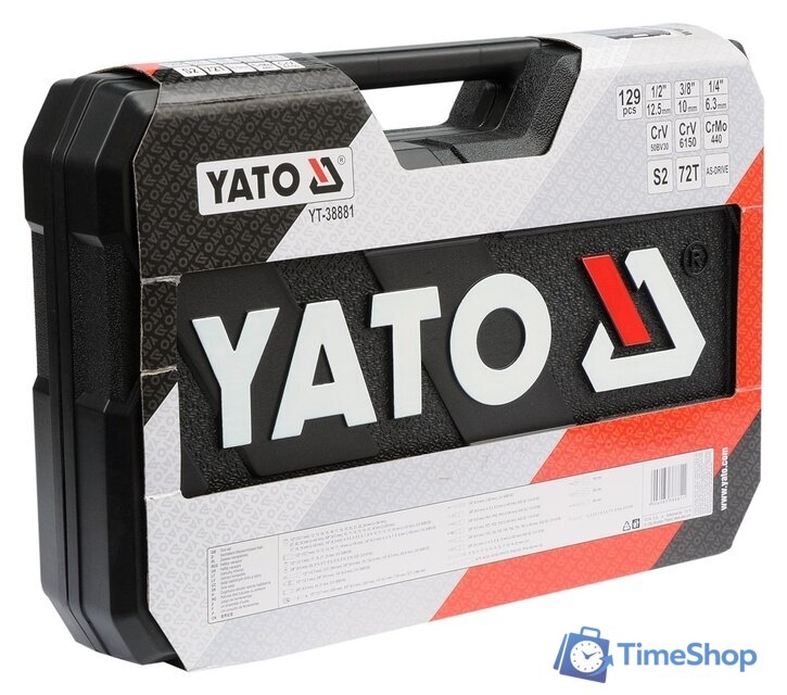 Универсальный набор инструментов Yato YT-38881 (129 предметов) - Изображение №5 — Интернет-магазин Time-Shop