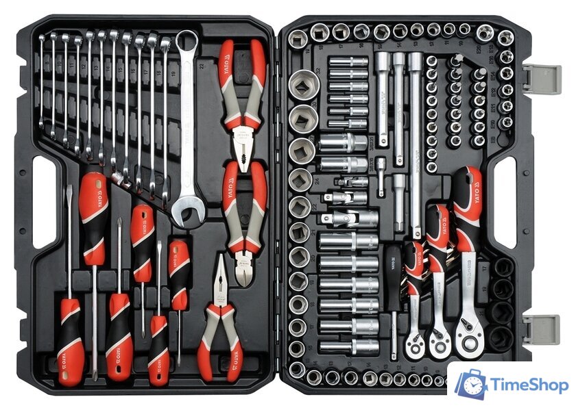 Универсальный набор инструментов Yato YT-38881 (129 предметов) - Изображение №2 — Интернет-магазин Time-Shop