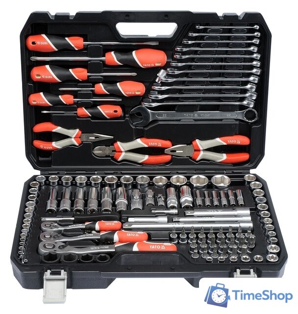 Универсальный набор инструментов Yato YT-38881 (129 предметов) - Изображение №3 — Интернет-магазин Time-Shop
