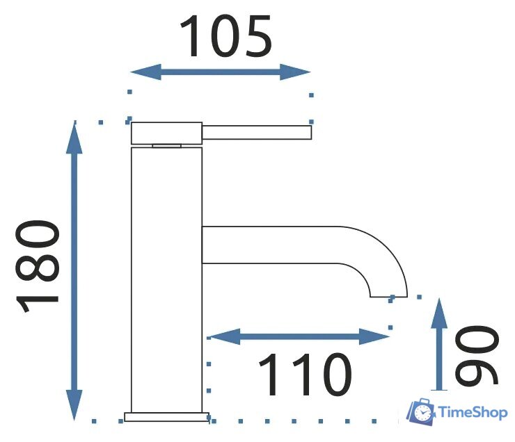 Смеситель Rea Spot B2014 (светлое золото) - Изображение №6 — Интернет-магазин Time-Shop