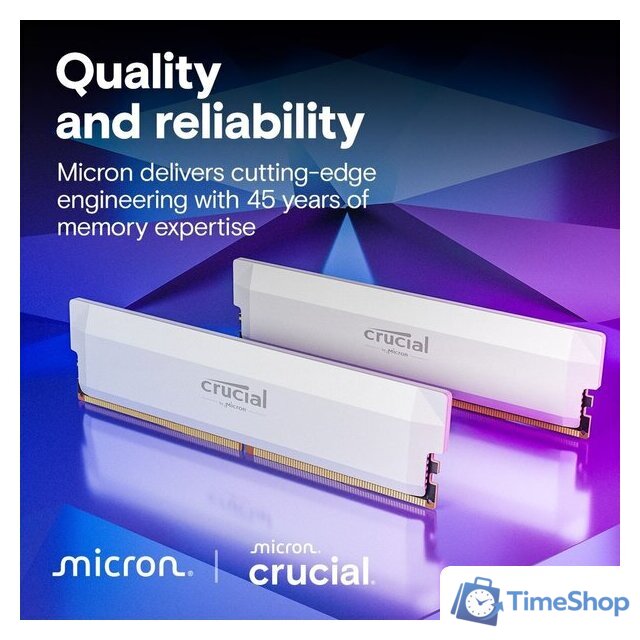 Оперативная память Crucial Pro Overclocking Edition 2x32ГБ DDR5 6400 МГц CP2K32G64C40U5W - Изображение №7 — Интернет-магазин Time-Shop