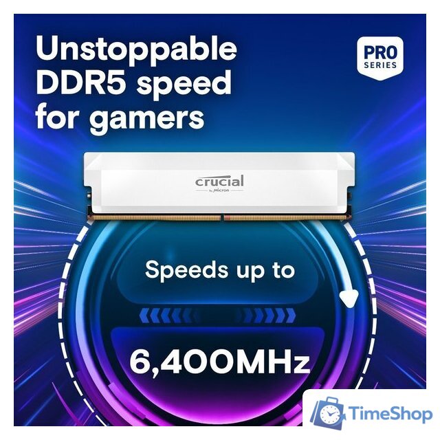Оперативная память Crucial Pro Overclocking Edition 2x32ГБ DDR5 6400 МГц CP2K32G64C40U5W - Изображение №3 — Интернет-магазин Time-Shop