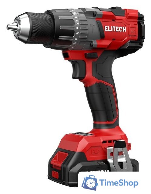 Ударная дрель-шуруповерт ELITECH ДА 21УБЛ2 E2201.048.01 (с 2-мя АКБ, кейс) - Изображение №1 — Интернет-магазин Time-Shop
