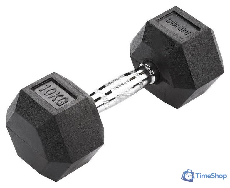 Гантель Indigo IN124 10кг - Изображение №1 — Интернет-магазин Time-Shop