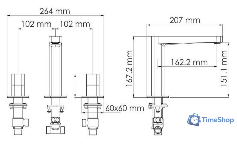 Смеситель Wasserkraft Nuthe 9135 - Изображение №3 — Интернет-магазин Time-Shop