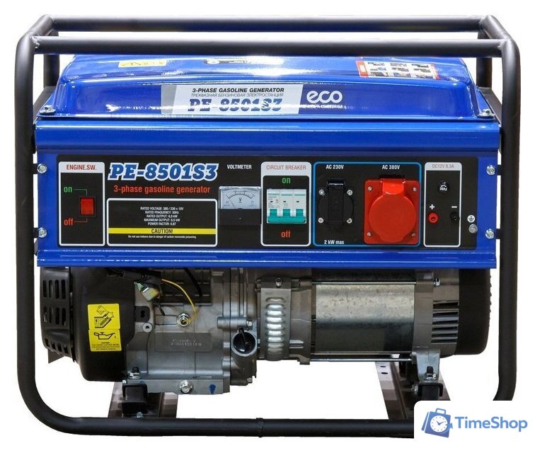 Бензиновый генератор ECO PE-8501S3 - Изображение №3 — Интернет-магазин Time-Shop