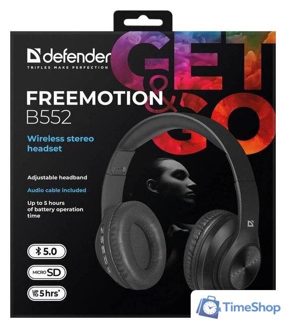 Наушники Defender FreeMotion B552 - Изображение №6 — Интернет-магазин Time-Shop