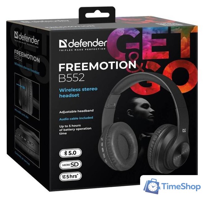Наушники Defender FreeMotion B552 - Изображение №7 — Интернет-магазин Time-Shop