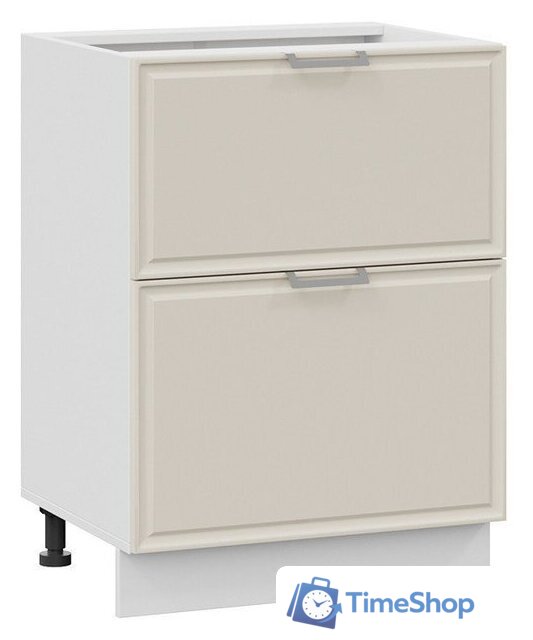 Шкаф напольный Трия Белладжио 1Н6Я2 (белый/софт панакота) - Изображение №1 — Интернет-магазин Time-Shop