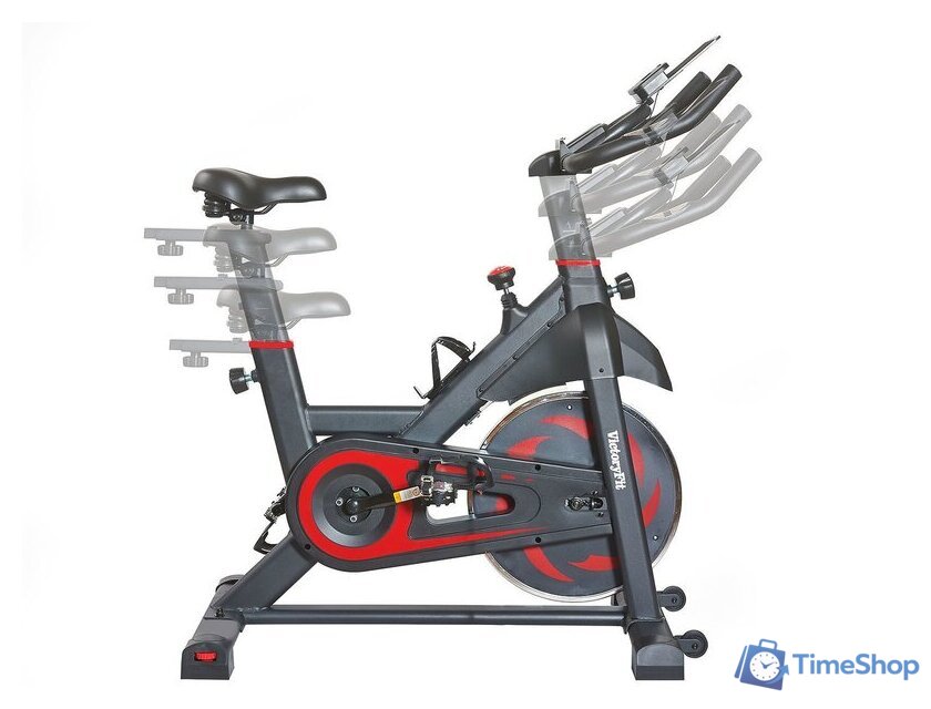 Велотренажер VictoryFit VF-S201 (черный/красный) - Изображение №3 — Интернет-магазин Time-Shop