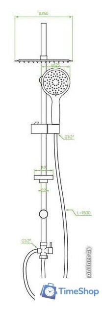 Душевая система  Laveo Fino PL2 20OX - Изображение №2 — Интернет-магазин Time-Shop