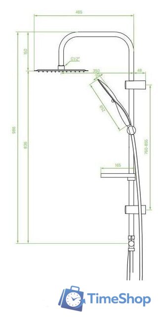 Душевая система  Laveo Fino PL2 20OX - Изображение №3 — Интернет-магазин Time-Shop