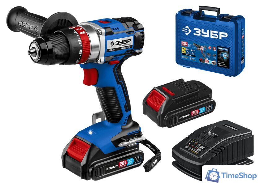 Ударная дрель-шуруповерт Зубр Профессионал DBS-201-22 (с 2-мя АКБ, кейс) - Изображение №1 — Интернет-магазин Time-Shop