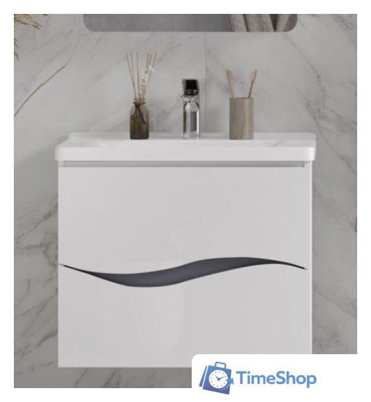  Volna Тумба под умывальник Grey 80.2Y Миранда (подвесная) - Изображение №3 — Интернет-магазин Time-Shop