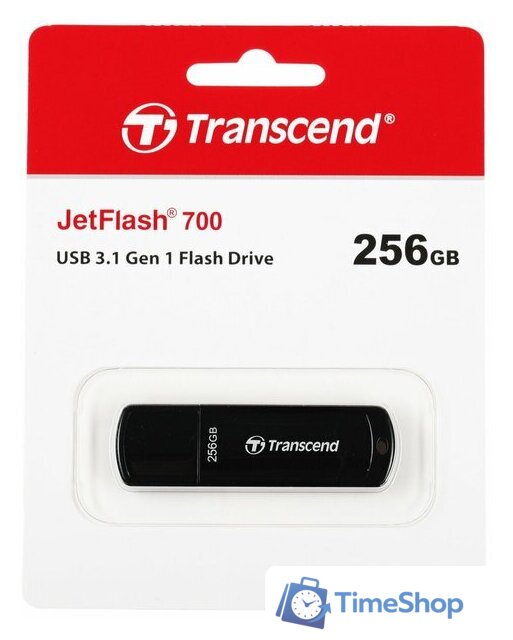 USB Flash Transcend JetFlash 700 512GB (черный) - Изображение №3 — Интернет-магазин Time-Shop