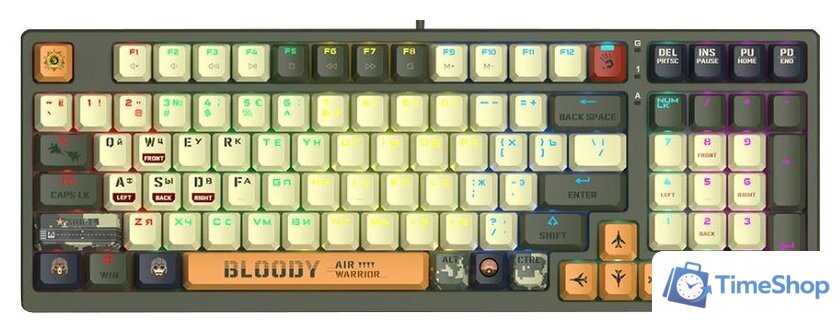 Клавиатура A4Tech Bloody S98 Aviator (Bloody BLMS Red) - Изображение №1 — Интернет-магазин Time-Shop