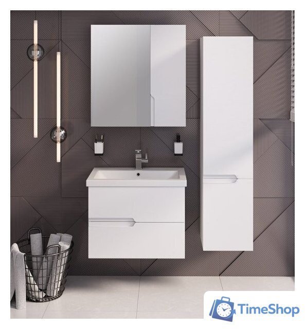  Runo Тумба с умывальником Стокгольм 70 + Como 70 (подвесная) - Изображение №1 — Интернет-магазин Time-Shop