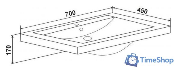  Runo Тумба с умывальником Стокгольм 70 + Como 70 (подвесная) - Изображение №7 — Интернет-магазин Time-Shop