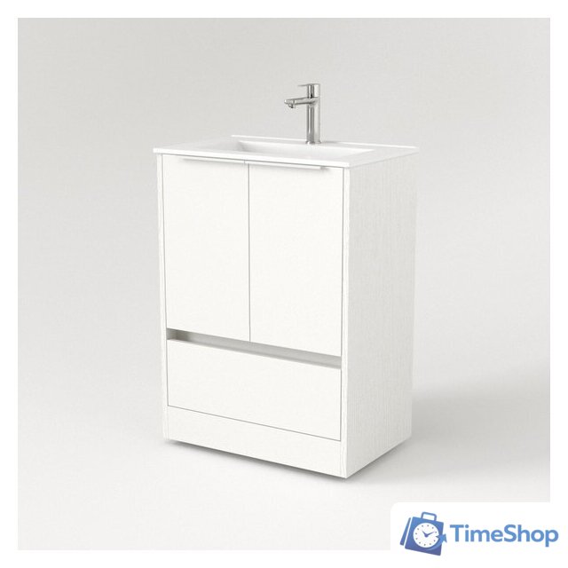  Дабер Тумба под умывальник 017 WeltWasser Deilbach 7517-60 Т17.6W.0.5Б (белый древесный/ручка белая) - Изображение №2 — Интернет-магазин Time-Shop
