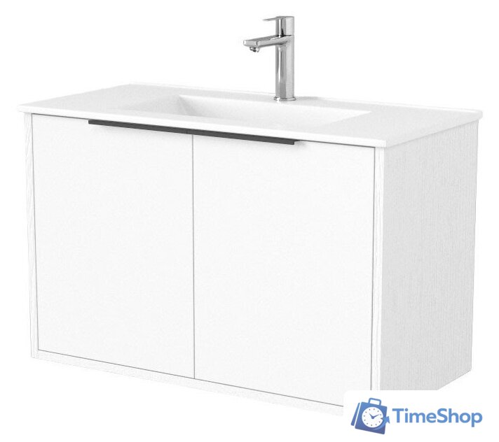  Дабер Тумба под умывальник 018 WeltWasser Deilbach 7517-80 Т18.8W.0.5Б (белый древесный/ручка белая) - Изображение №1 — Интернет-магазин Time-Shop