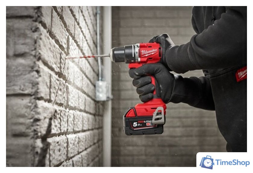 Ударная дрель-шуруповерт Milwaukee M18 M18BLPDRC-422C 4933492825 (с 2-мя АКБ 2 Ач + 4 Ач, кейс) - Изображение №3 — Интернет-магазин Time-Shop