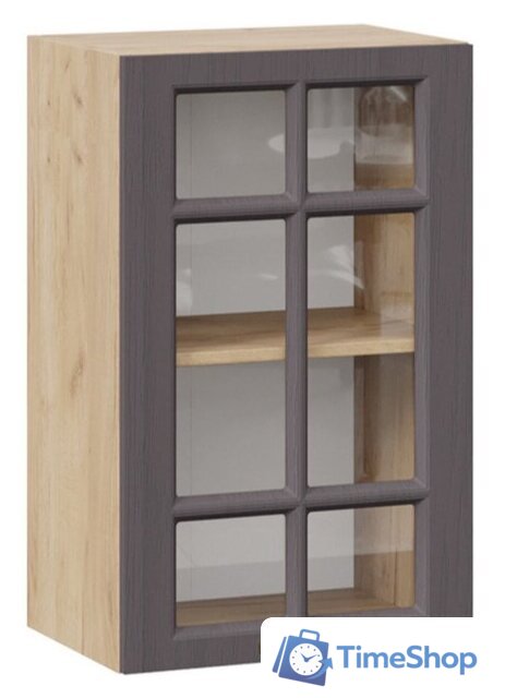 Шкаф навесной Трия Лина 1В45С (дуб крафт золотой/графит) - Изображение №1 — Интернет-магазин Time-Shop