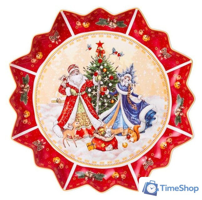 Блюдо Lefard Дед Мороз и Снегурочка 85-1735 - Изображение №2 — Интернет-магазин Time-Shop