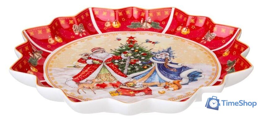 Блюдо Lefard Дед Мороз и Снегурочка 85-1735 - Изображение №1 — Интернет-магазин Time-Shop