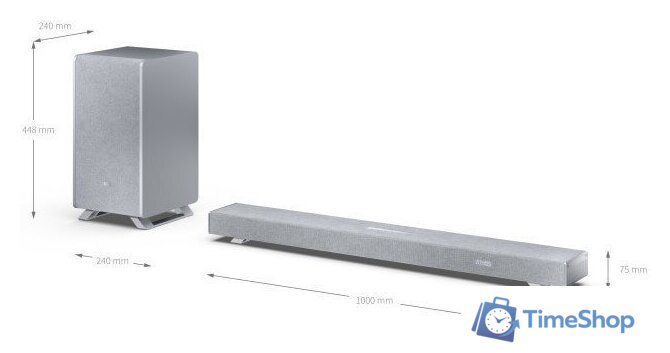 Саундбар Sharp HT-SBW53121 (серебристый) - Изображение №4 — Интернет-магазин Time-Shop