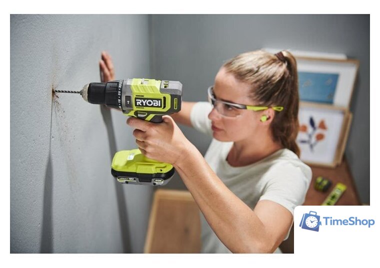 Ударная дрель-шуруповерт Ryobi RPD18-2C52S 5133005526 (с 2-мя АКБ 2 Ач+5 Ач, сумка) - Изображение №3 — Интернет-магазин Time-Shop