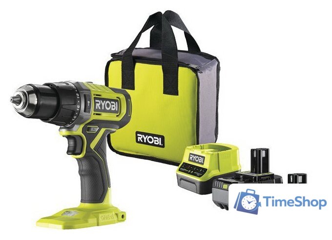 Ударная дрель-шуруповерт Ryobi RPD18-2C52S 5133005526 (с 2-мя АКБ 2 Ач+5 Ач, сумка) - Изображение №1 — Интернет-магазин Time-Shop