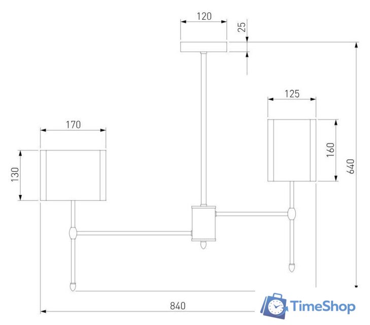 Подвесная люстра Евросвет 60162/8 (латунь) - Изображение №5 — Интернет-магазин Time-Shop