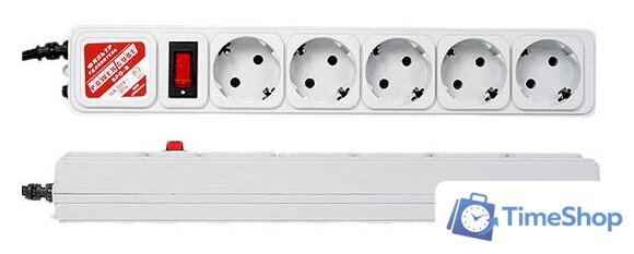 Сетевой фильтр Power Cube 5 розеток, серый, 1.9 м (SPG-B-6) - Изображение №2 — Интернет-магазин Time-Shop