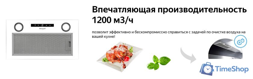 Кухонная вытяжка Weissgauff Box 1200 WH - Изображение №6 — Интернет-магазин Time-Shop