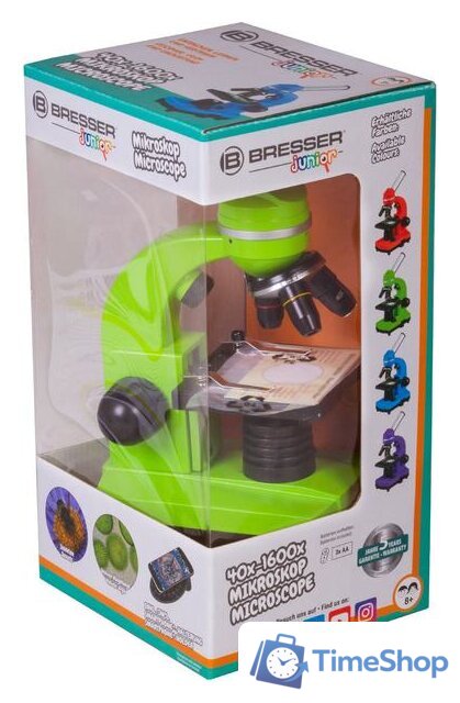 Детский микроскоп Bresser Junior Biolux SEL 40–1600x 74319 (зеленый) - Изображение №13 — Интернет-магазин Time-Shop