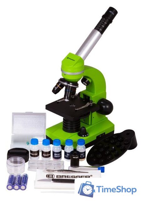 Детский микроскоп Bresser Junior Biolux SEL 40–1600x 74319 (зеленый) - Изображение №7 — Интернет-магазин Time-Shop
