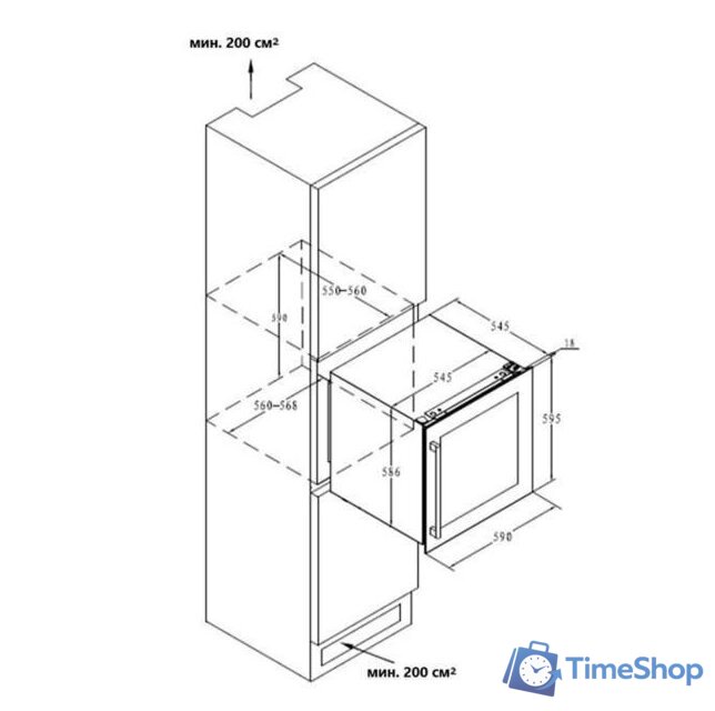 Винный шкаф MAUNFELD MBWC-92S36 - Изображение №2 — Интернет-магазин Time-Shop