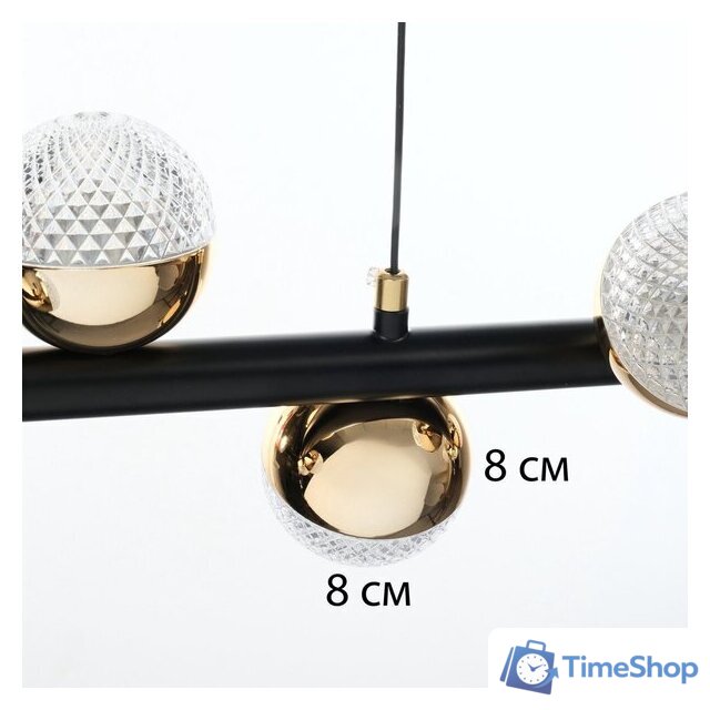 Подвесная люстра BayerLux Рикардо 10385949 (черный/золото) - Изображение №13 — Интернет-магазин Time-Shop