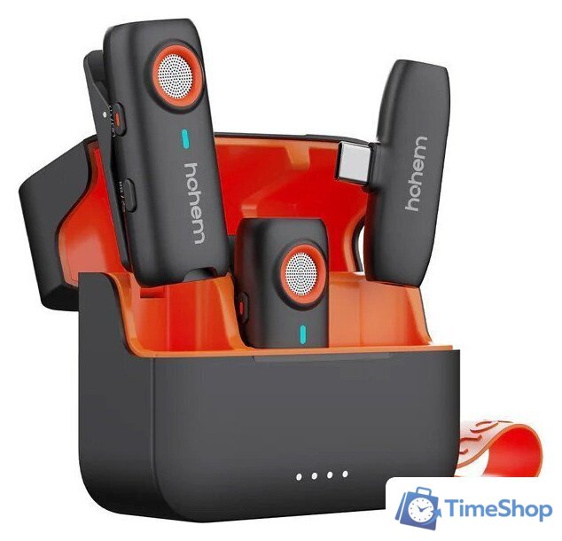 Радиосистема Hohem MIC-01 USB Type-C (2TX+1RX, черный) - Изображение №1 — Интернет-магазин Time-Shop