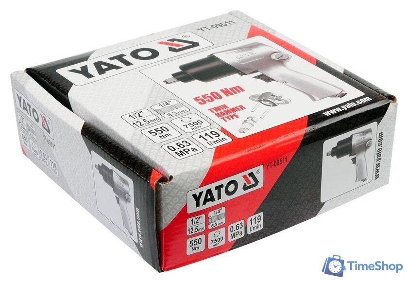 Пневматический гайковерт Yato YT-09511 - Изображение №4 — Интернет-магазин Time-Shop