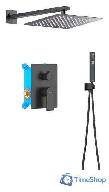 Душевая система  Aquatek Лира AQ1472MB (черный матовый) - Изображение №1 — Интернет-магазин Time-Shop