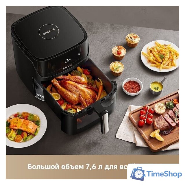 Аэрогриль (аэрофритюрница) Dreame Air Fryer AF10 (черный) - Изображение №7 — Интернет-магазин Time-Shop