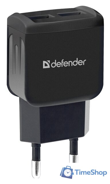 Сетевое зарядное Defender EPA-13 (черный) - Изображение №1 — Интернет-магазин Time-Shop