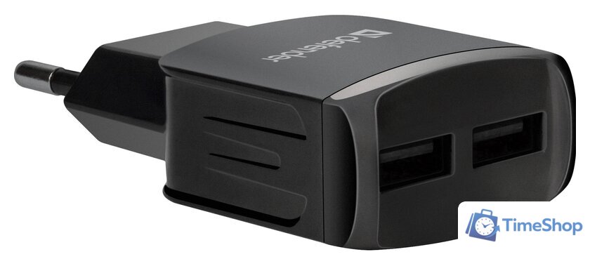 Сетевое зарядное Defender EPA-13 (черный) - Изображение №2 — Интернет-магазин Time-Shop