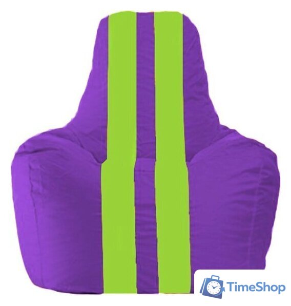 Кресло-мешок Flagman Спортинг С1.1-31 (фиолетовый/салатовый) - Изображение №1 — Интернет-магазин Time-Shop