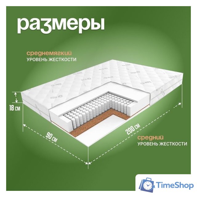Матрас ЭОС Идеал 1а/2 90x200+Samsara Деревья 1.5сп 150-25 - Изображение №16 — Интернет-магазин Time-Shop