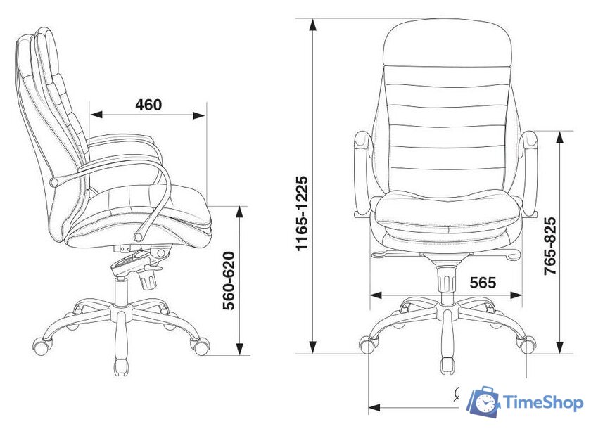 Офисное кресло Бюрократ T-9950/BLACK (черный) - Изображение №10 — Интернет-магазин Time-Shop